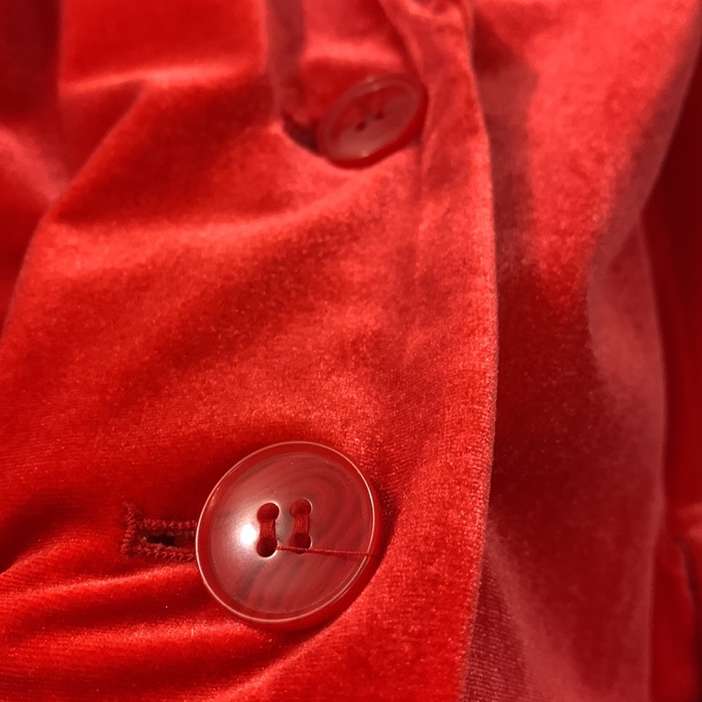 Lane Bryant Red Velvet Blazer Jacket - Picture 5 of 16